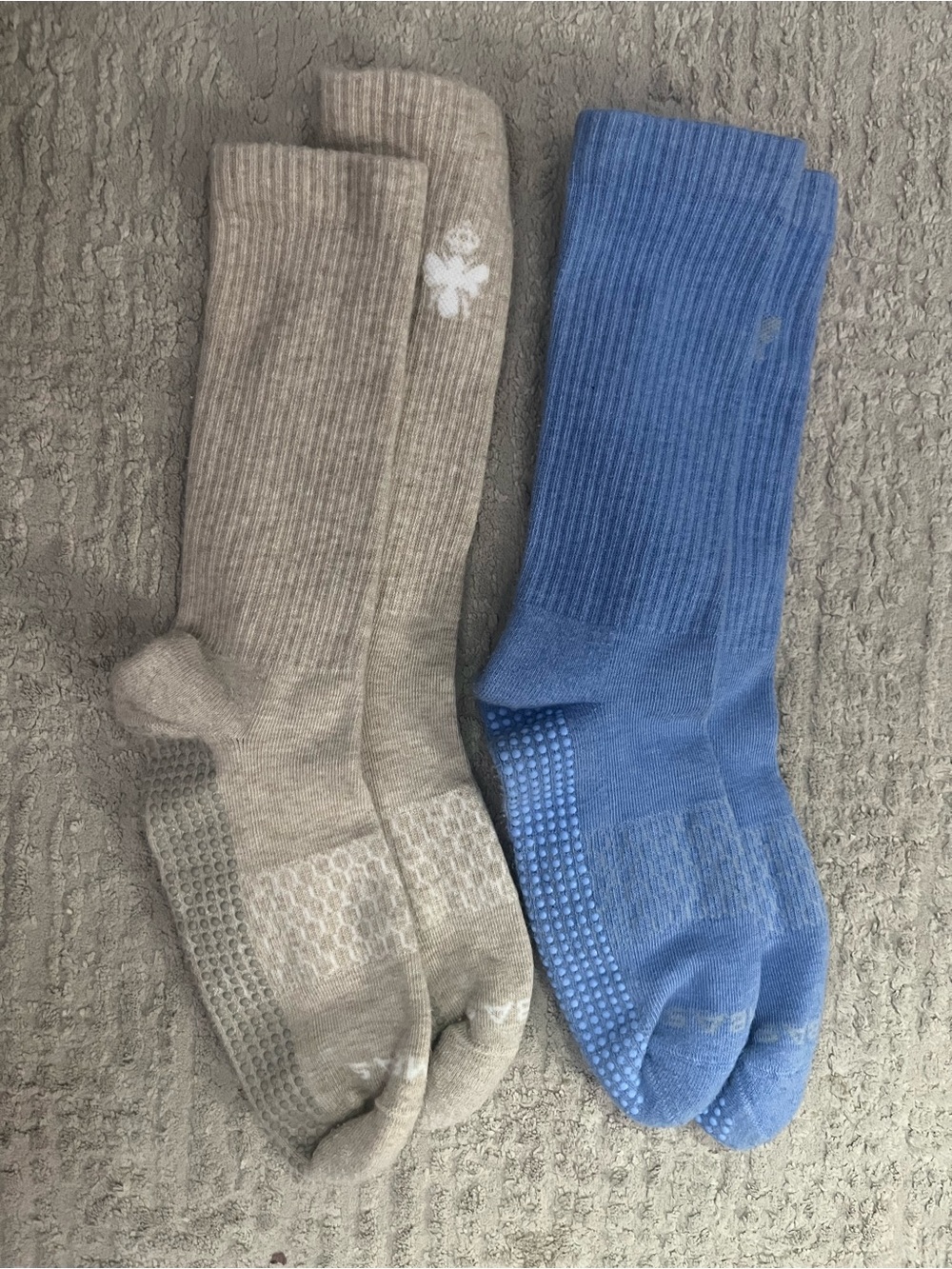 Pair of Bombas Gripper Mid Length socks